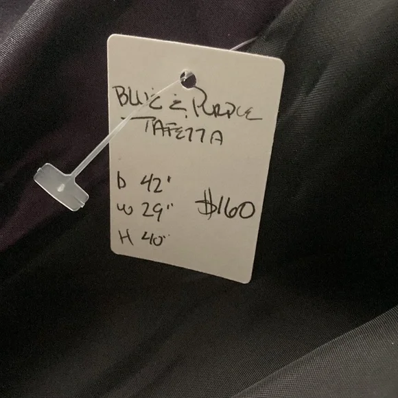 Taffeta navy & purple belted dress NWT - Picture 7 of 7